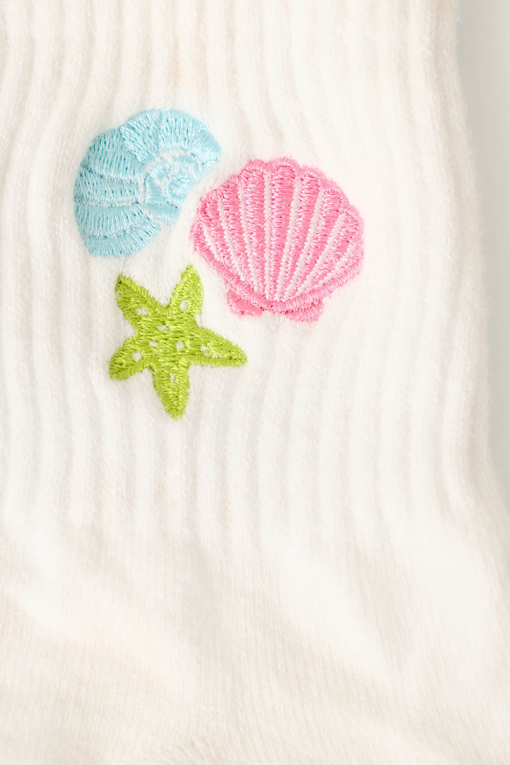 Playful Prints She Sells Seashells Quarter Crew Socks