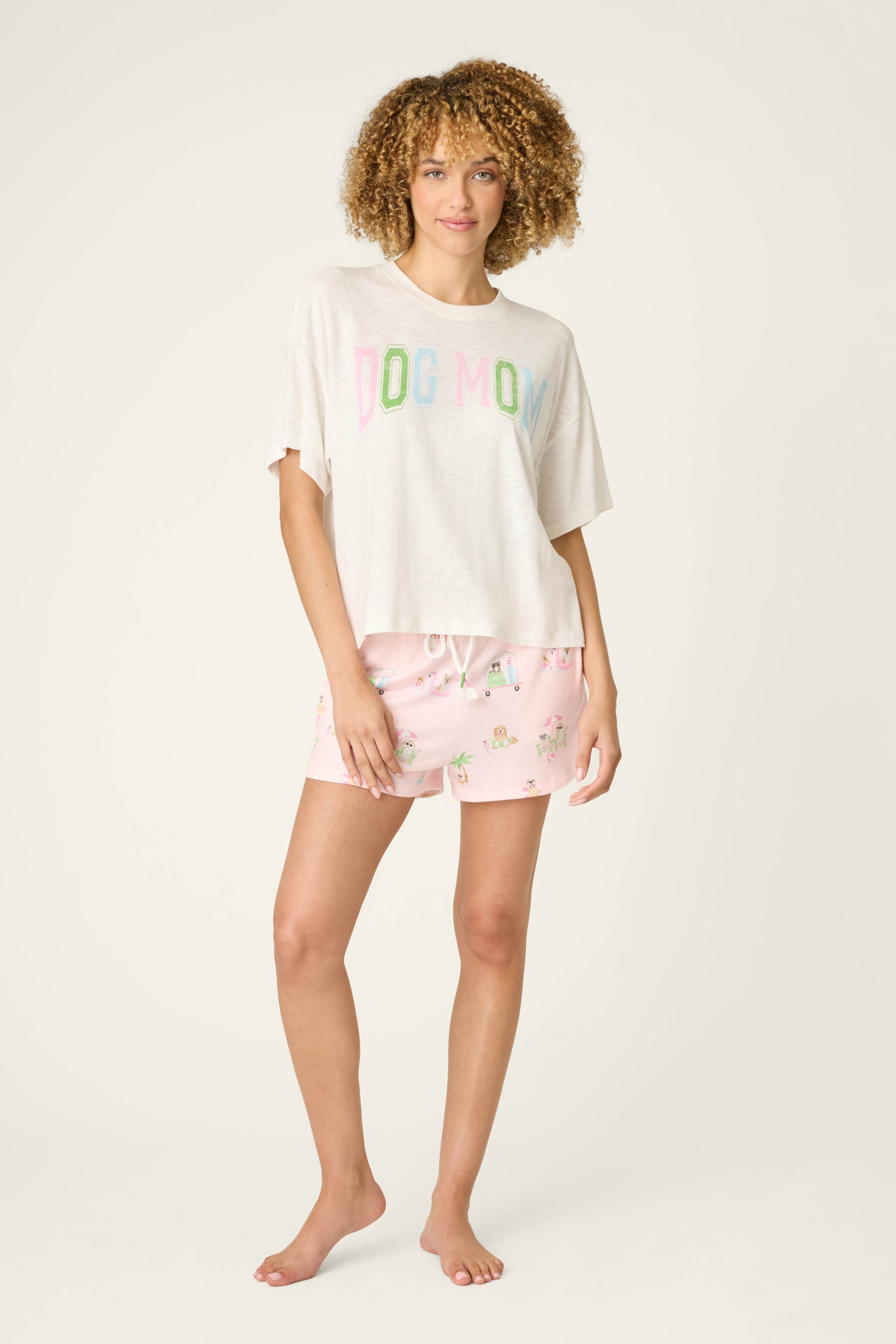 Pupcation Palms Dog Mom Graphic Tee