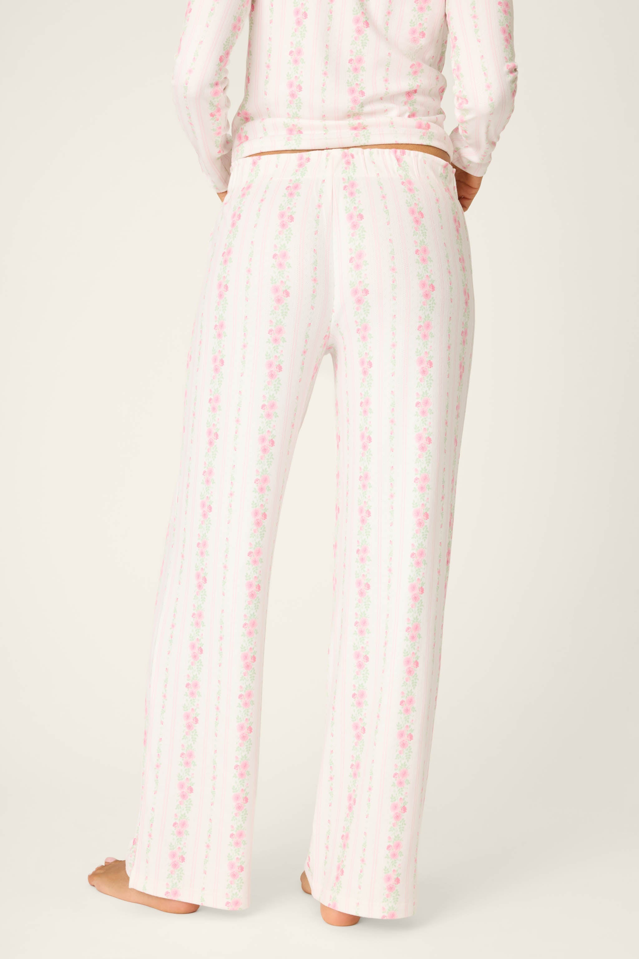 Roses Are Pink Petal Dream Pointelle Open Leg Pants