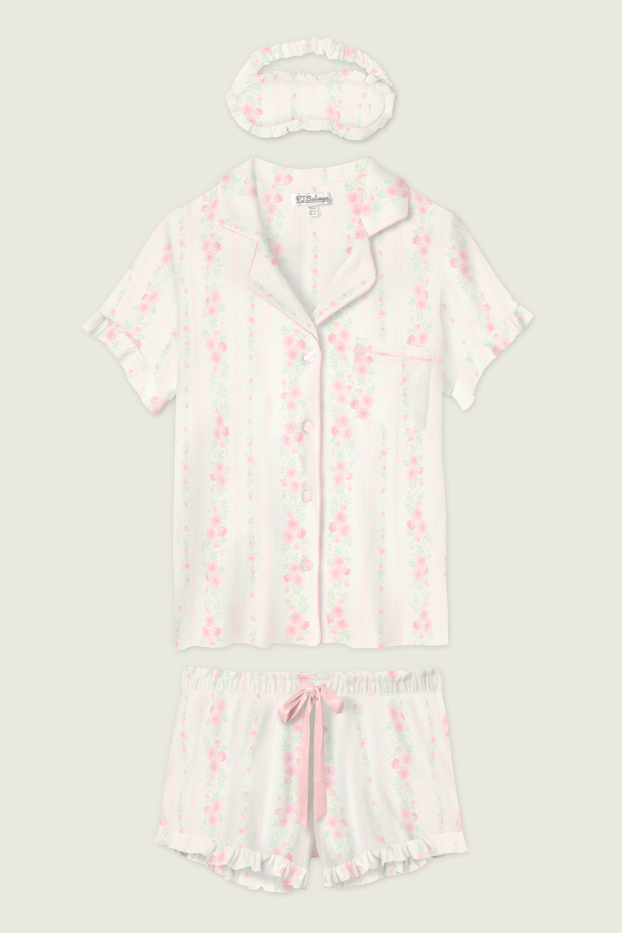 Roses Are Pink Petal Dream Pointelle 3-Piece PJ Set