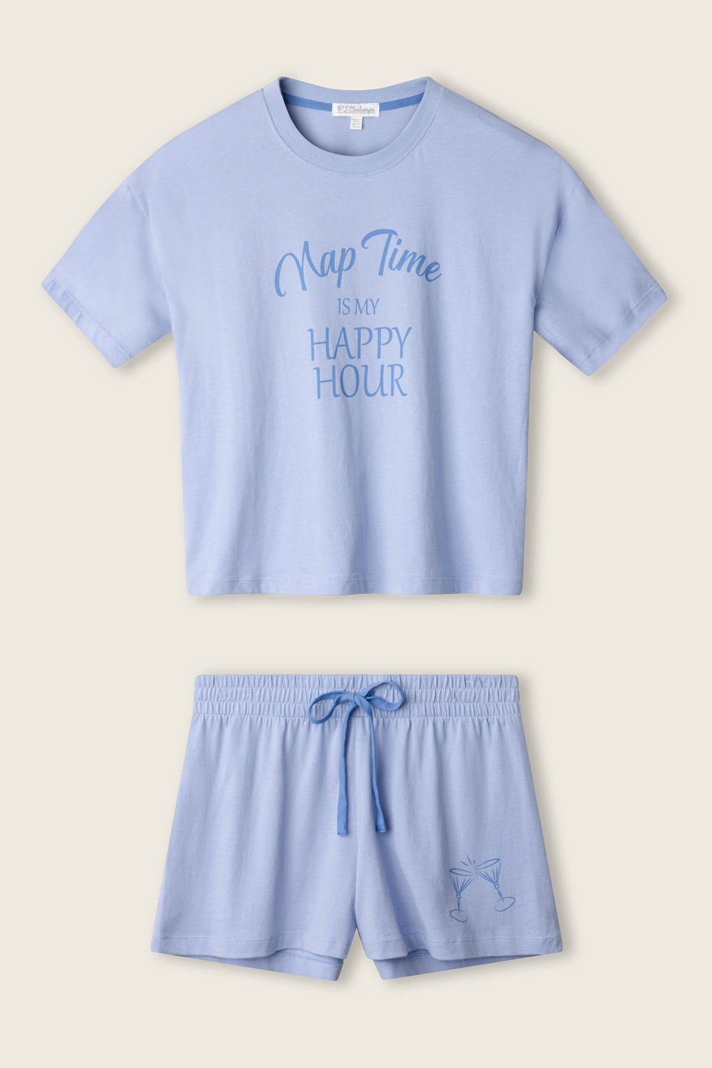 Nap Time Is My Happy Hour Graphic Print Softee Set