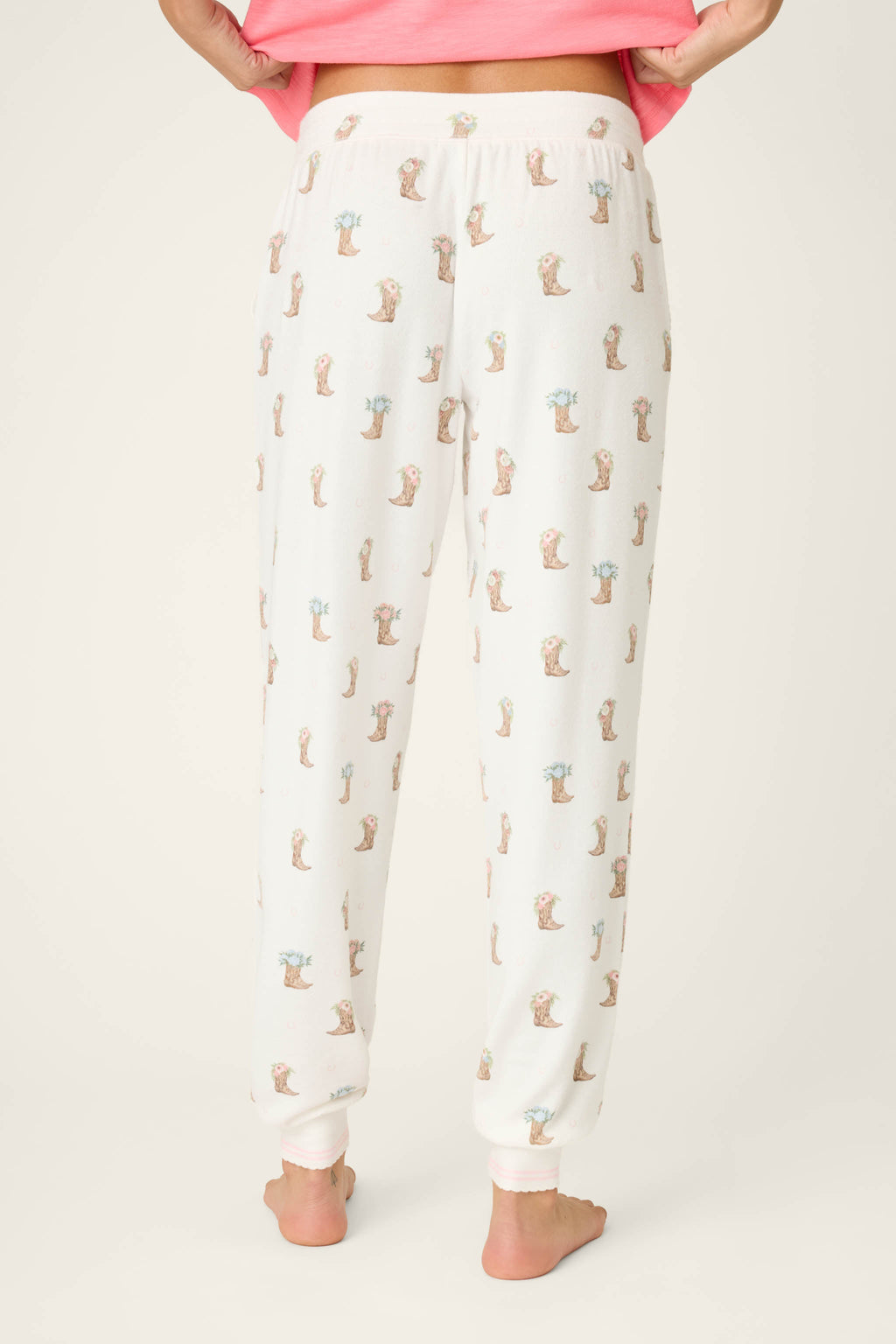 Western Blooms Boot Bouquet Banded Pants