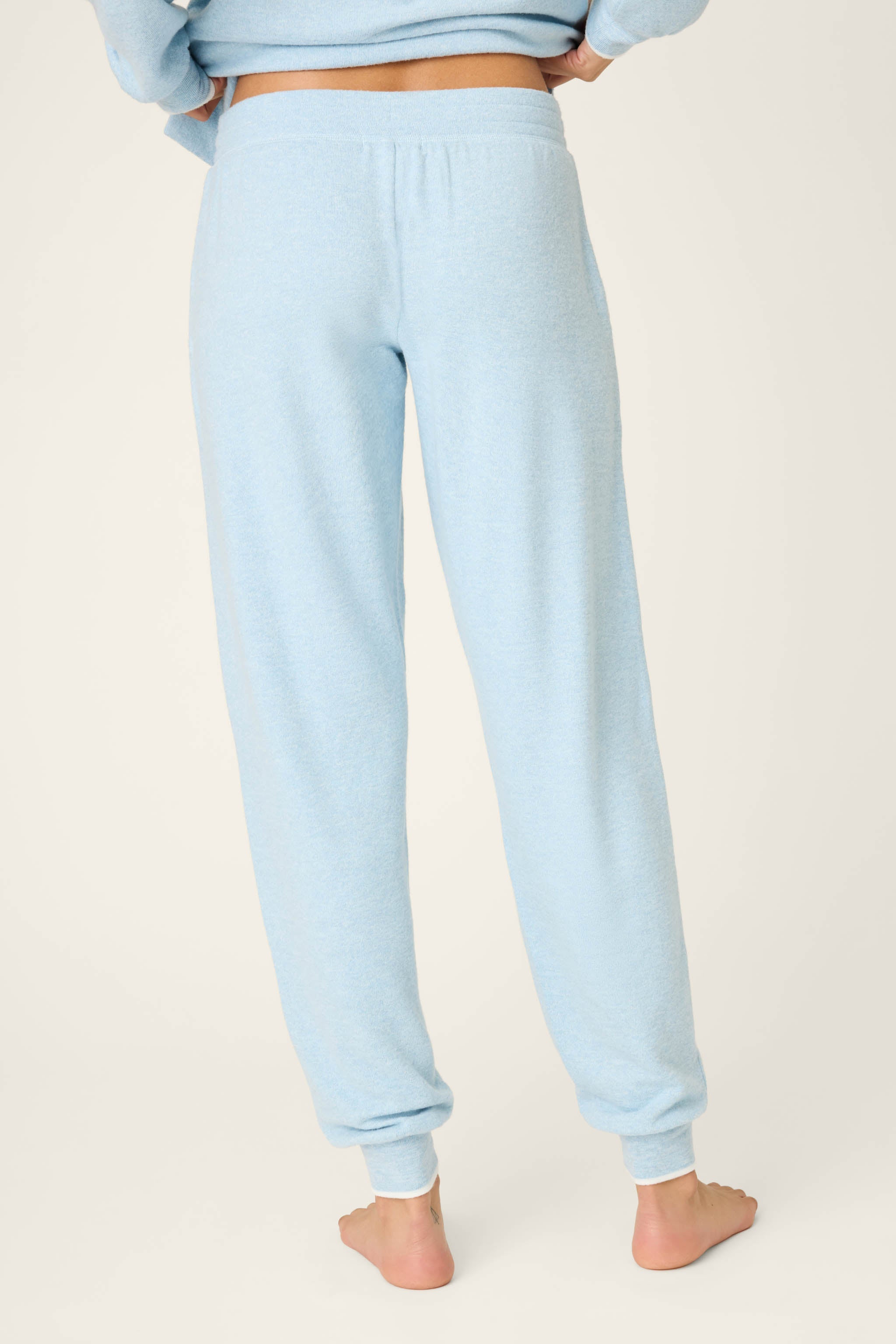 Western Blooms Dream Blue Banded Pants