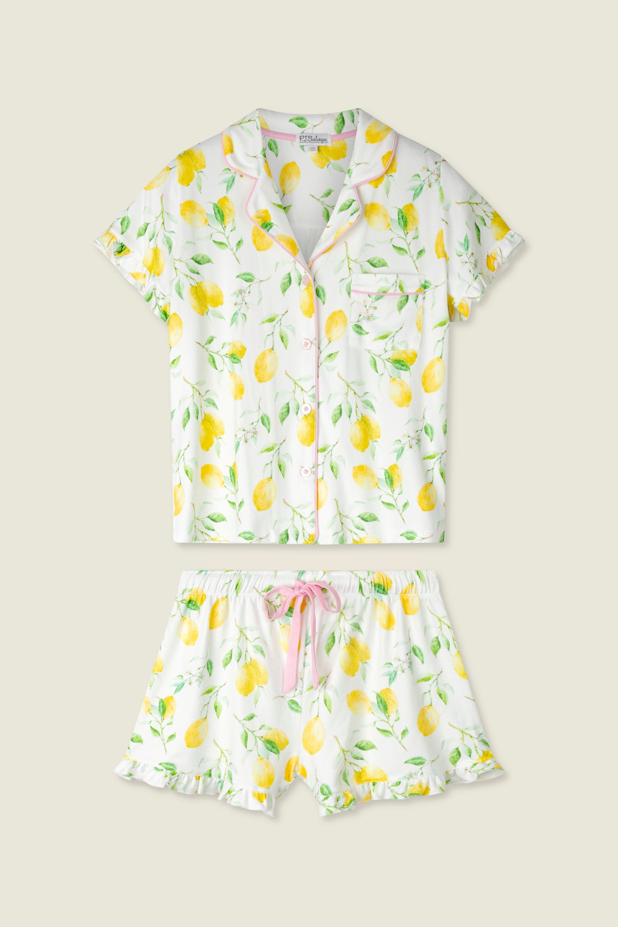 La Dolce Spritz Lemon Zest Short PJ Set