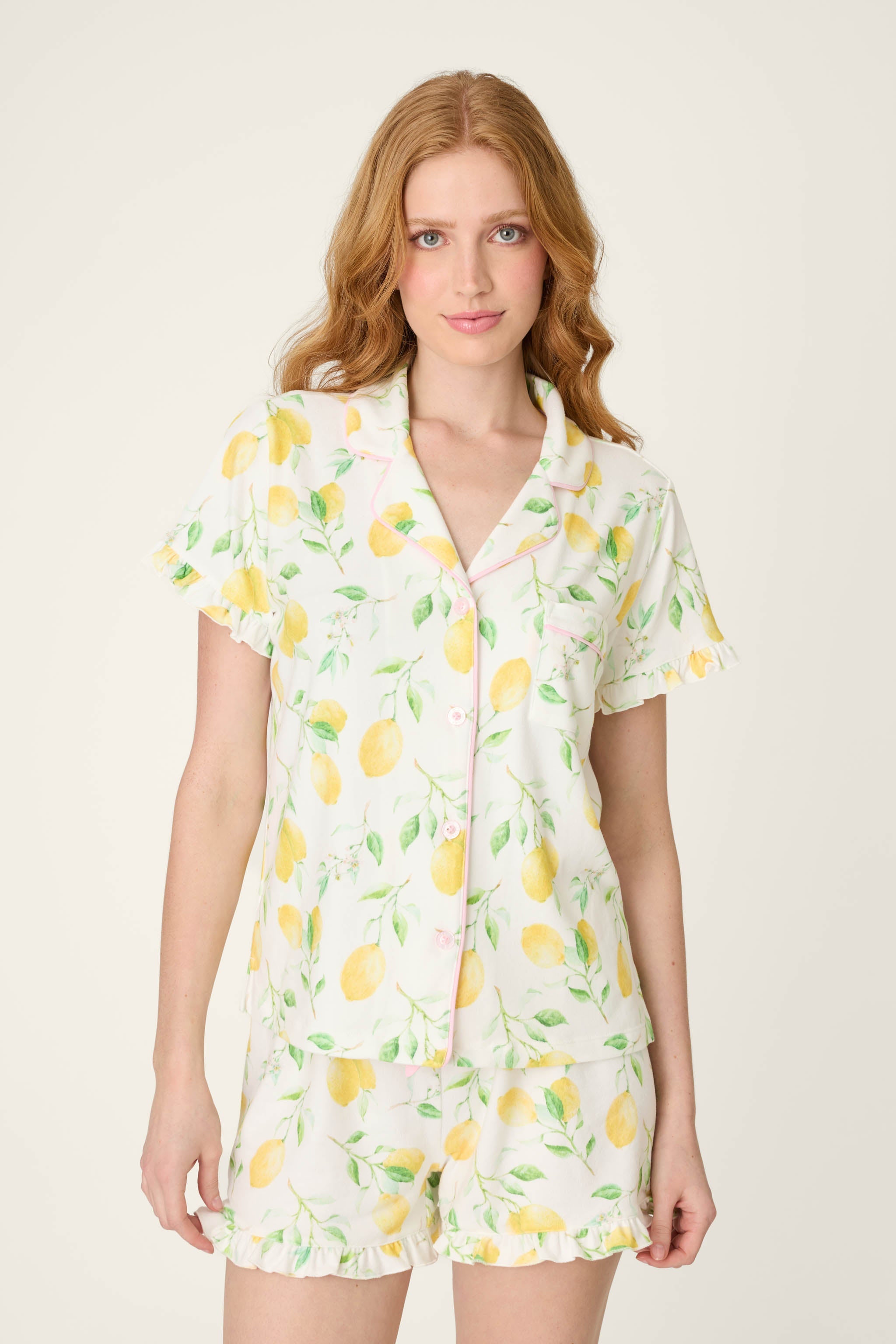 La Dolce Spritz Lemon Zest Short Sleeve Top