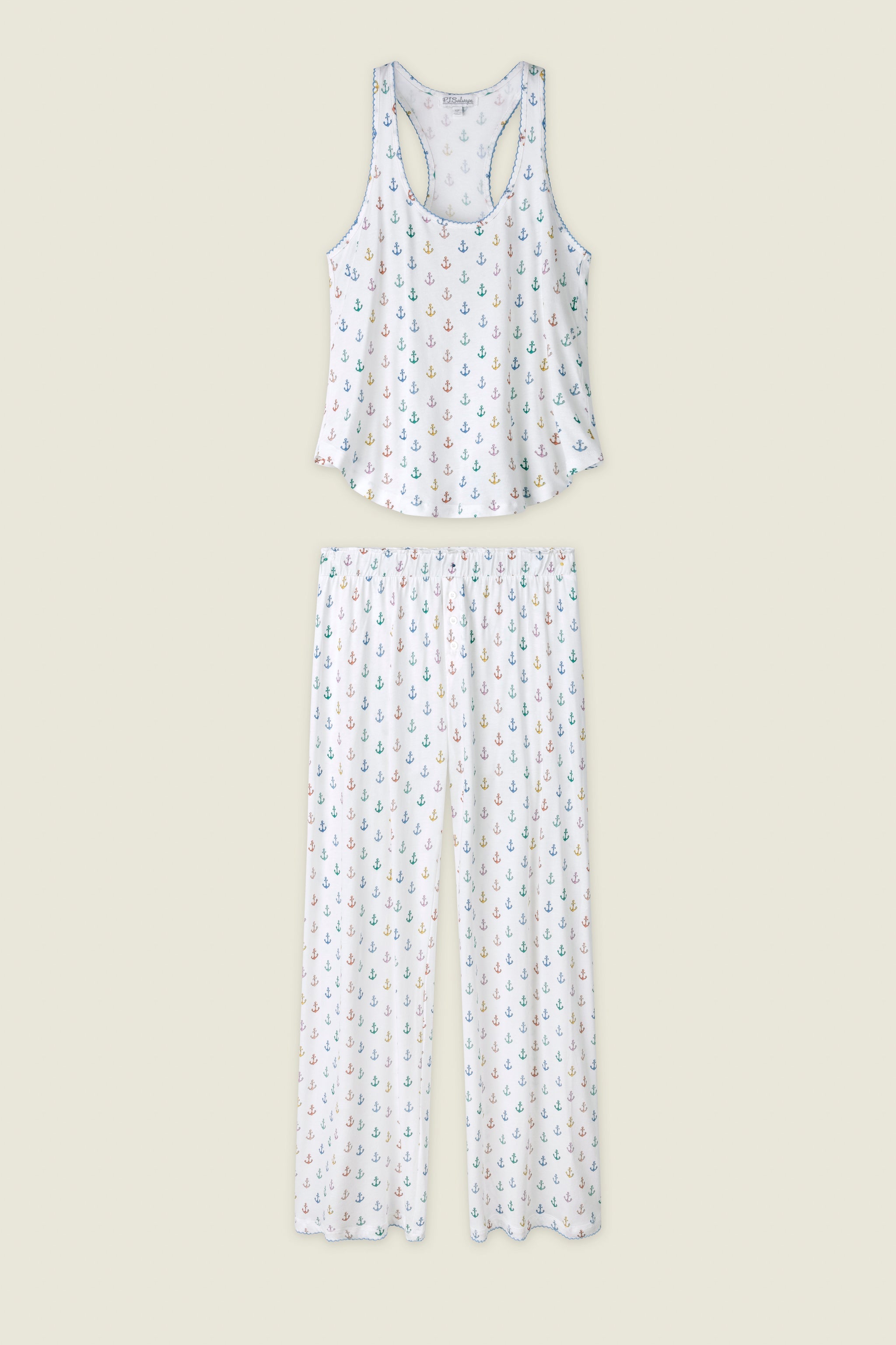 Meet Me By The Sea Anchors Aweigh Long PJ Set