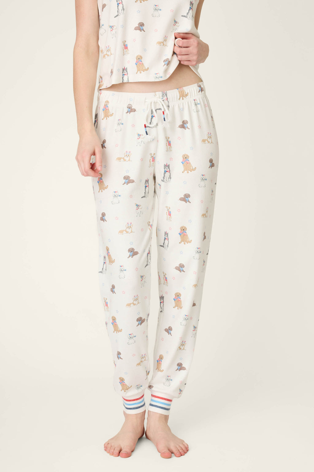 Red, White, & Woof Patriotic Pups Banded Pants