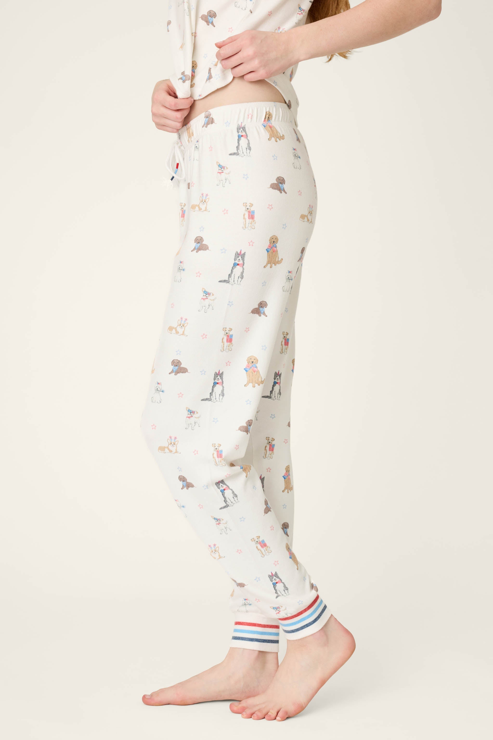 Red, White, & Woof Patriotic Pups Banded Pants