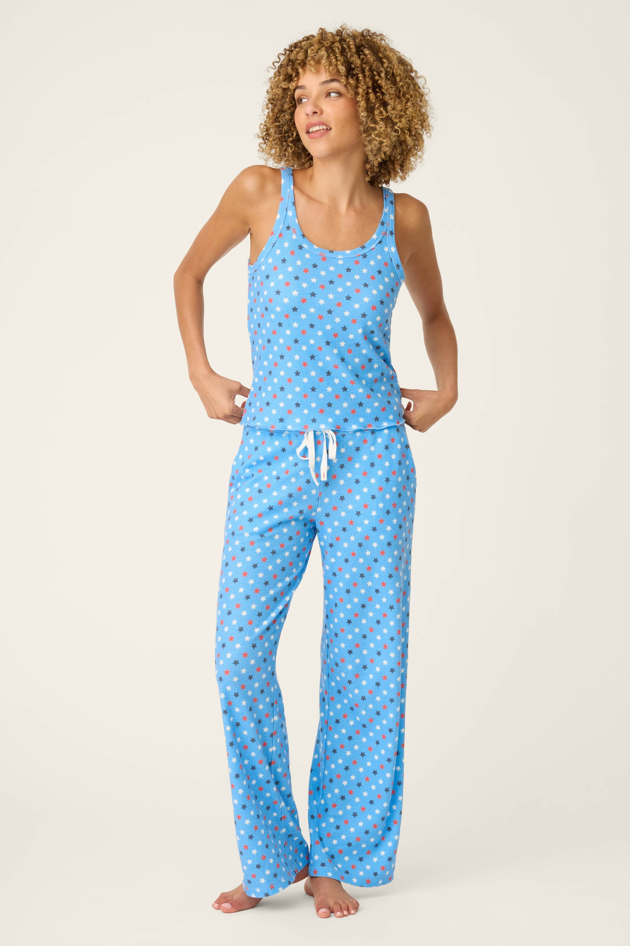 Star Spangled Summer Bay Blue Star Print Cami