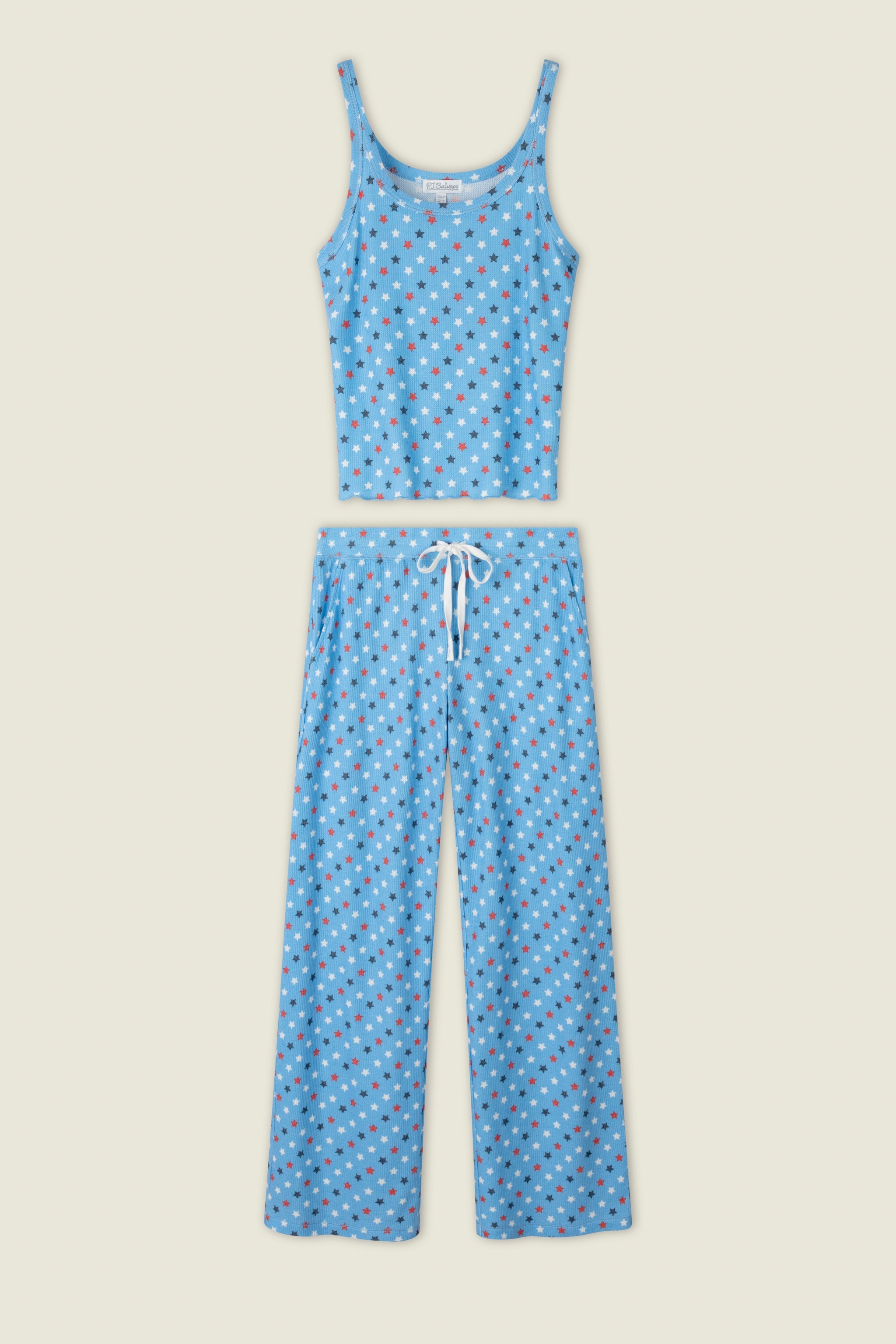 Star Spangled Summer Bay Blue Star Print PJ Set