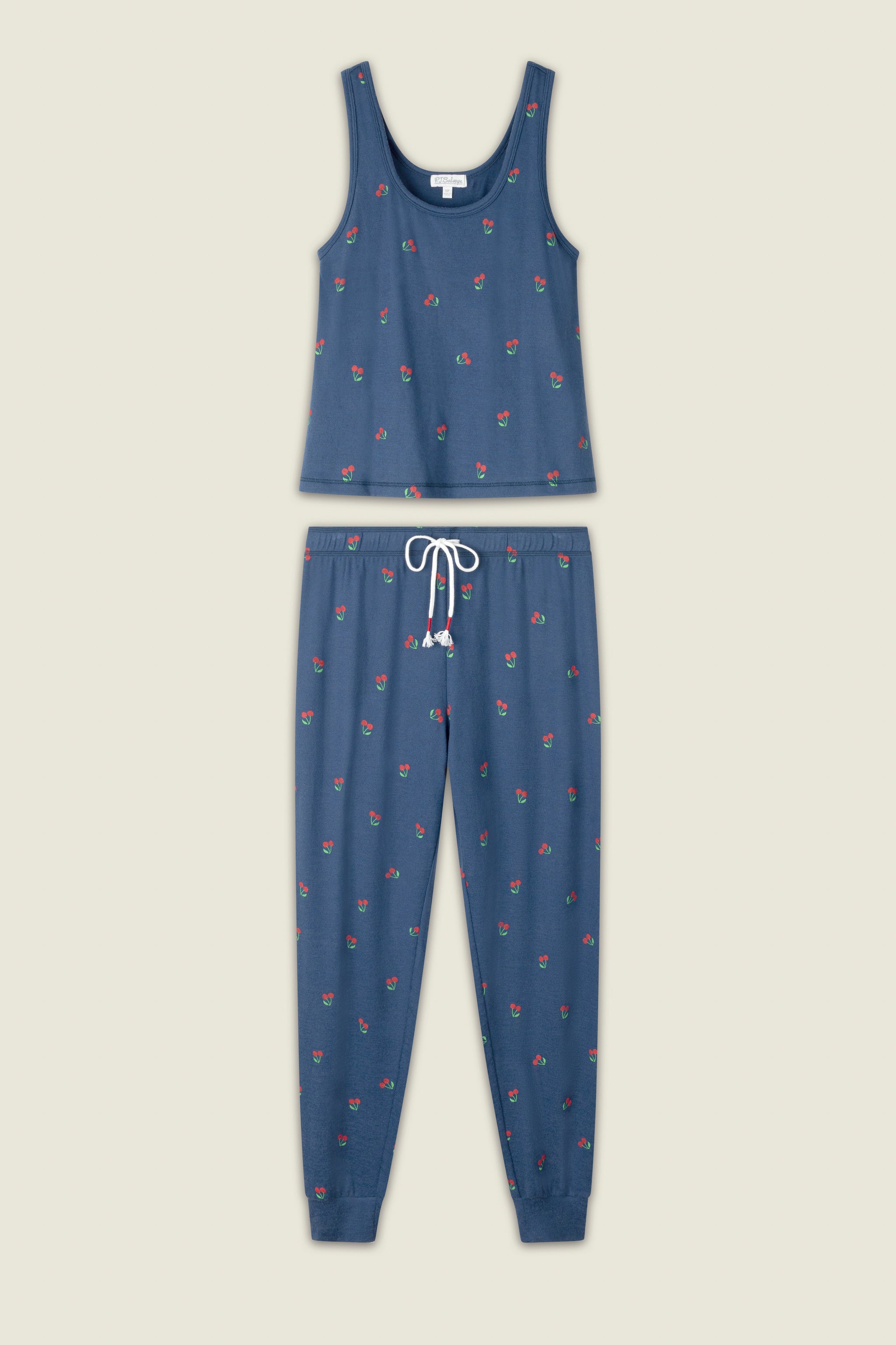 Star Spangled Summer True Navy Cherry Print PJ Set