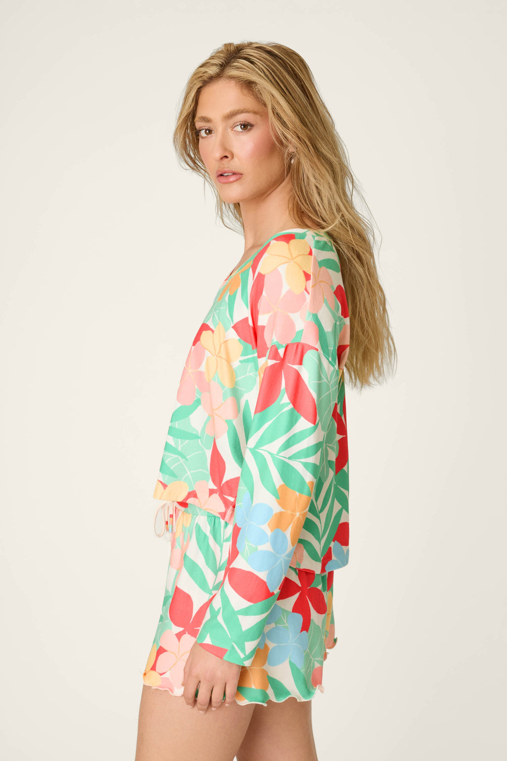 The Coastal Club Sunset Blooms Long Sleeve Top
