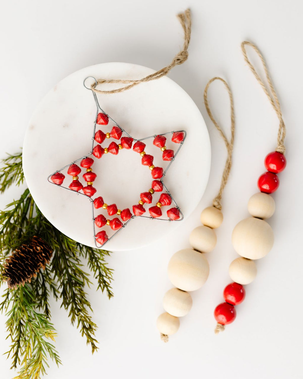 Carmen Wood Bead Ornament