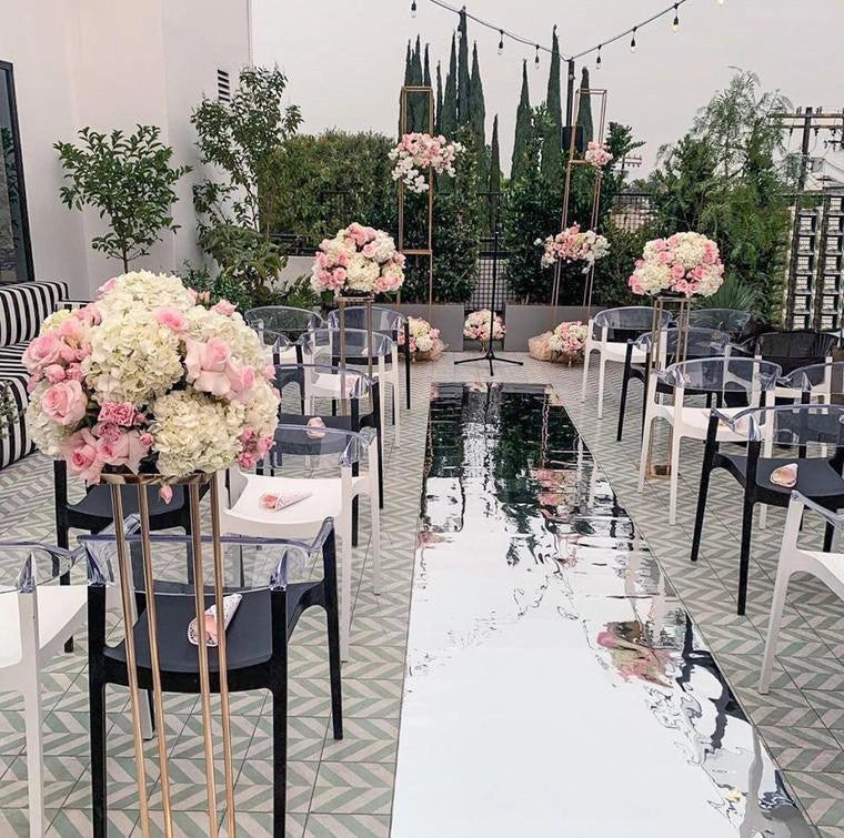 Mirror Wedding Aisle Runner - Reflective Carpet Floor Decor