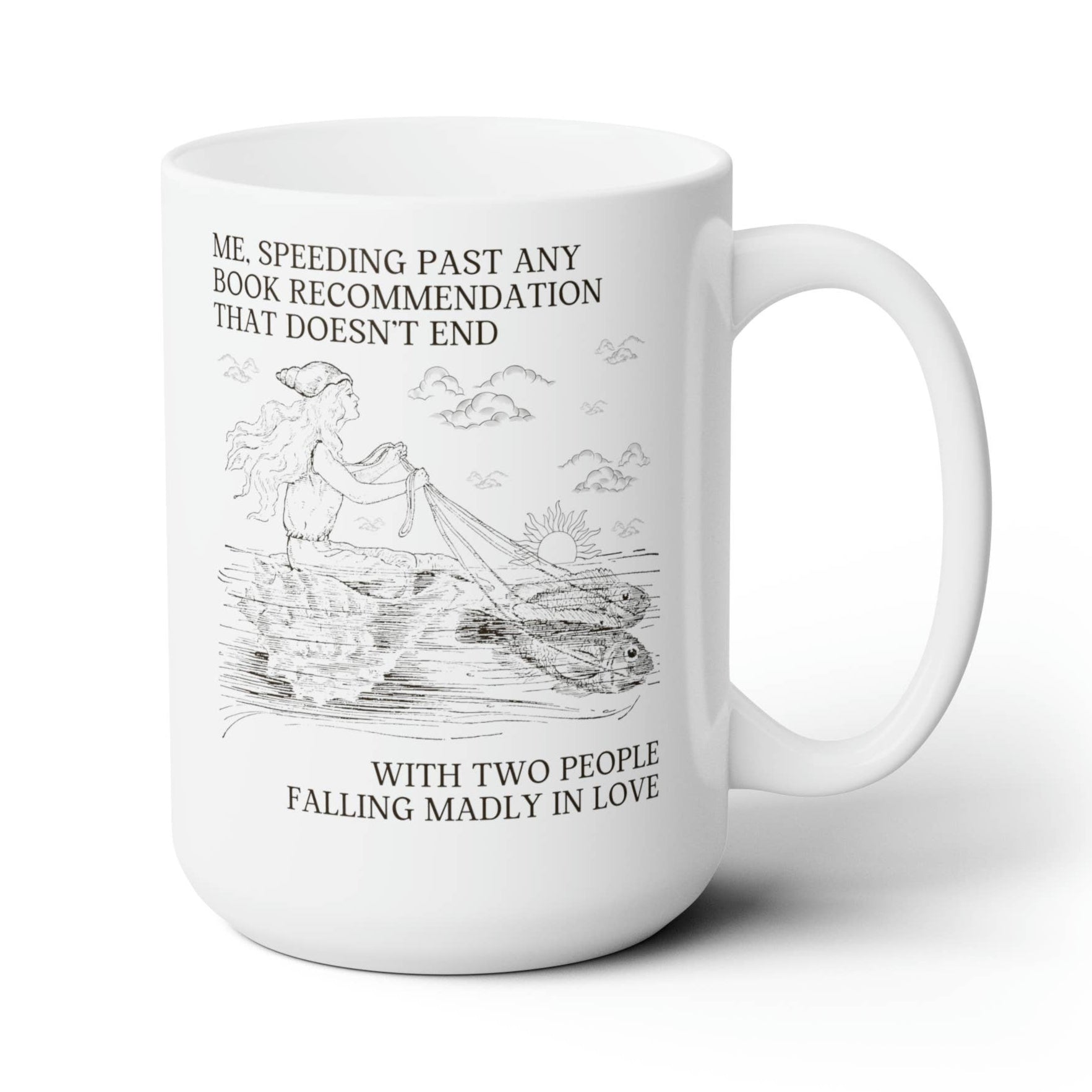 Romance Novel Mug | 15 oz. Silly Bookish Coffee Mug for Romance Reader