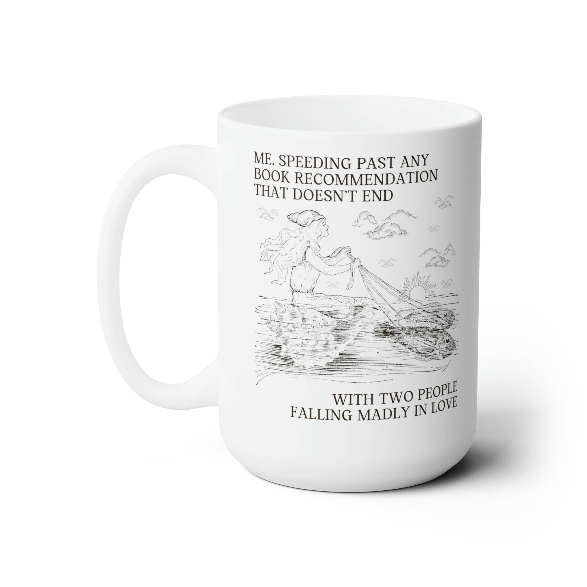 Romance Novel Mug | 15 oz. Silly Bookish Coffee Mug for Romance Reader