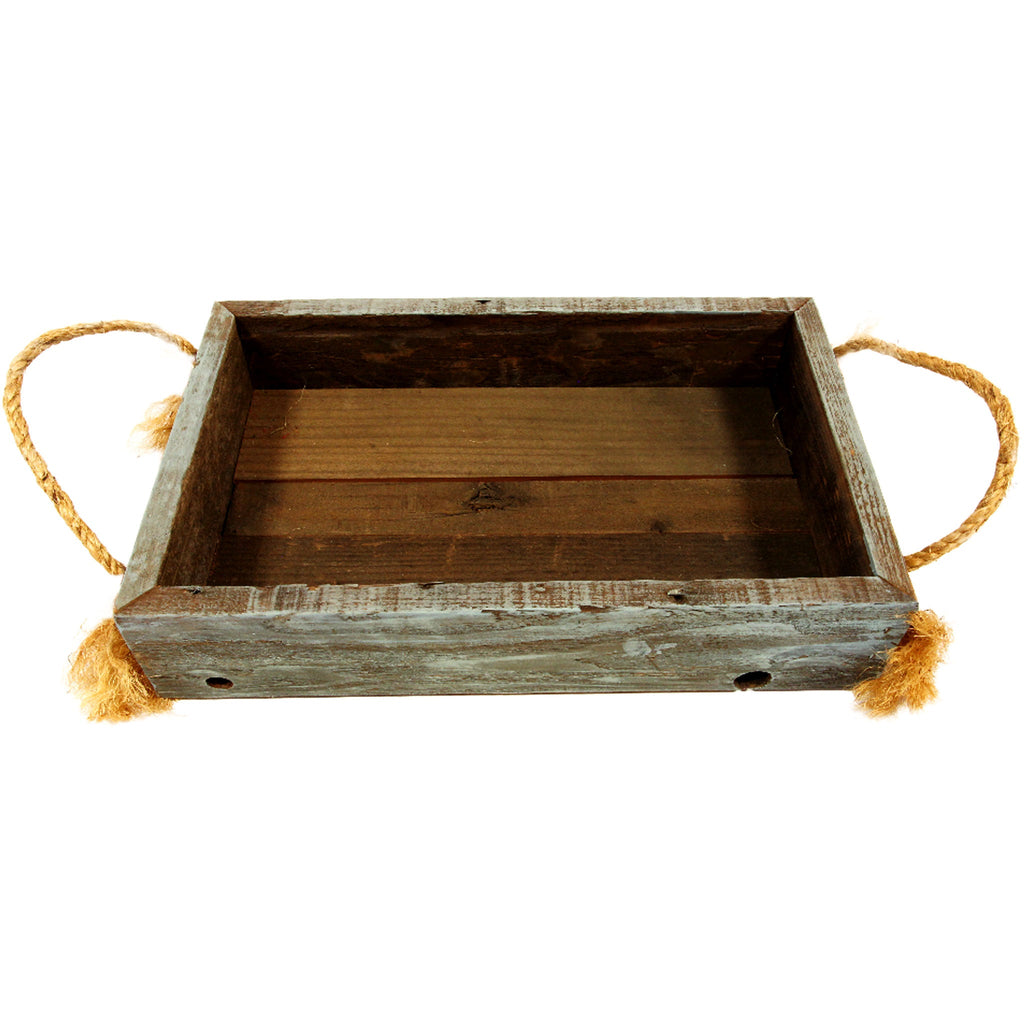 Rustic Redwood Planter Box Set with Rope Handles (9-Piece Collection)
