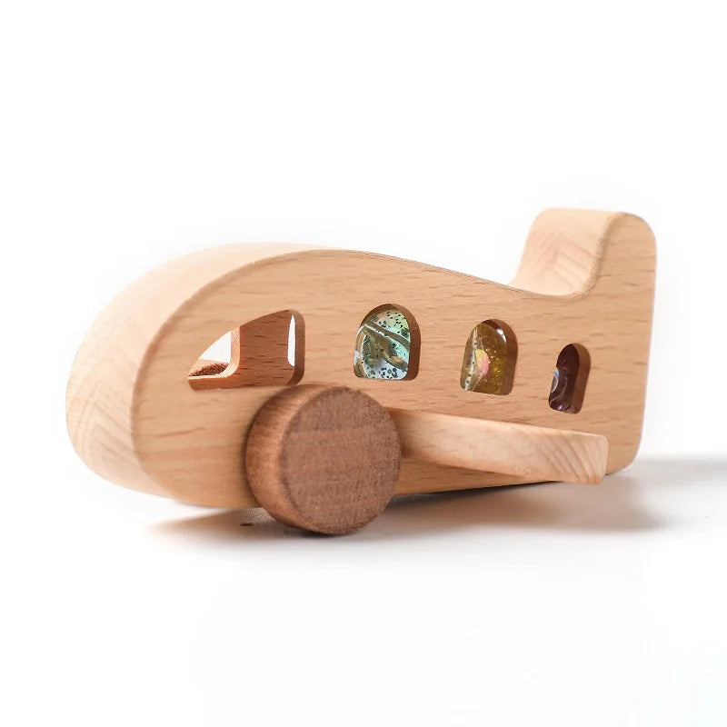 Wooden Airplane Toy – Educational Wooden Plane Model for Kids