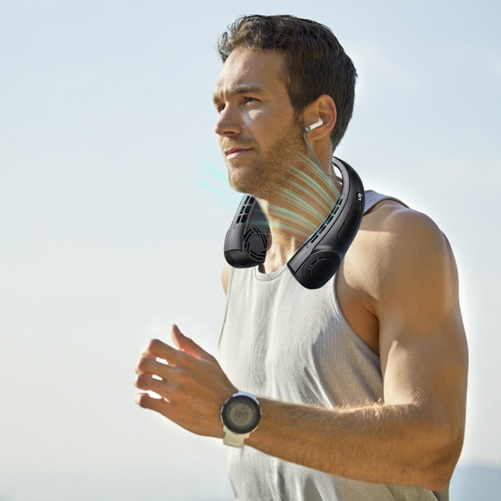 Wearable 5 Speed Fan with LED