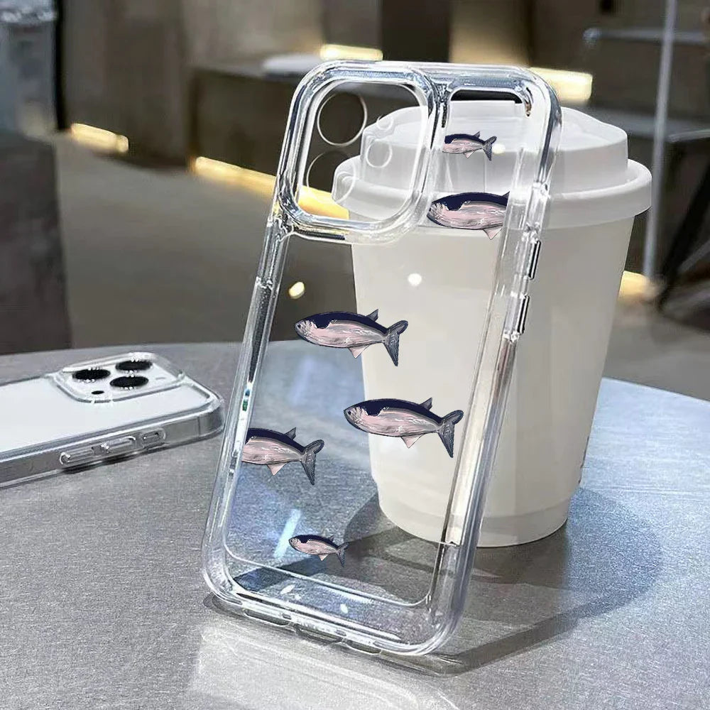 Ocean Animals Soft Clear Cover Whale Phone Case