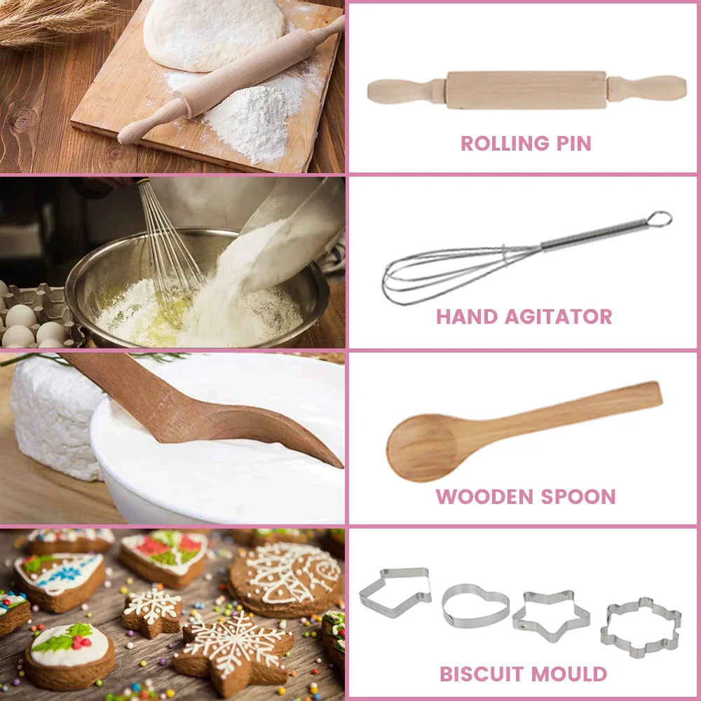 Kids Chef Costume Baking Play Set – Pretend Cooking Toys