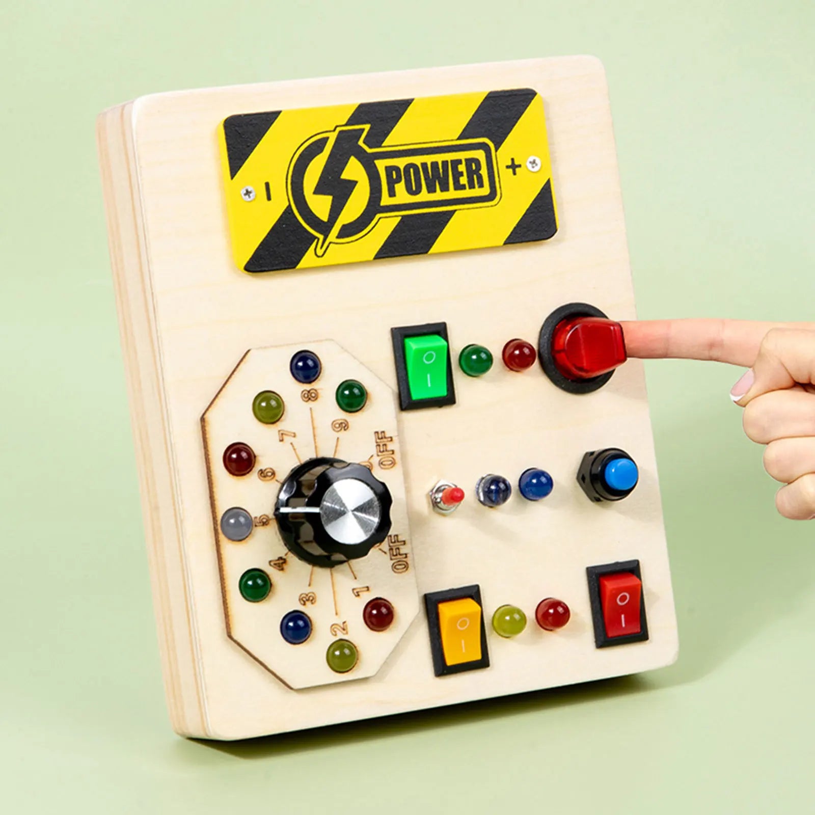 LED Light Switch Busy Board – Educational Toy for Toddlers
