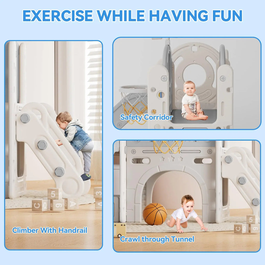 8-in-1 Toddler Slide and Playset
