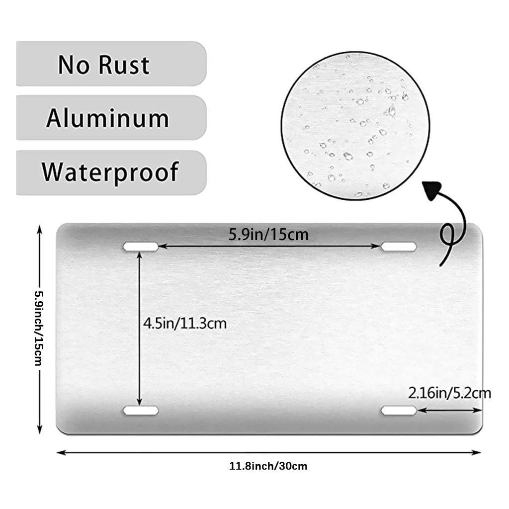 Buckle Up! 4-wheel Drive Aluminum License Plate Auto Accessory