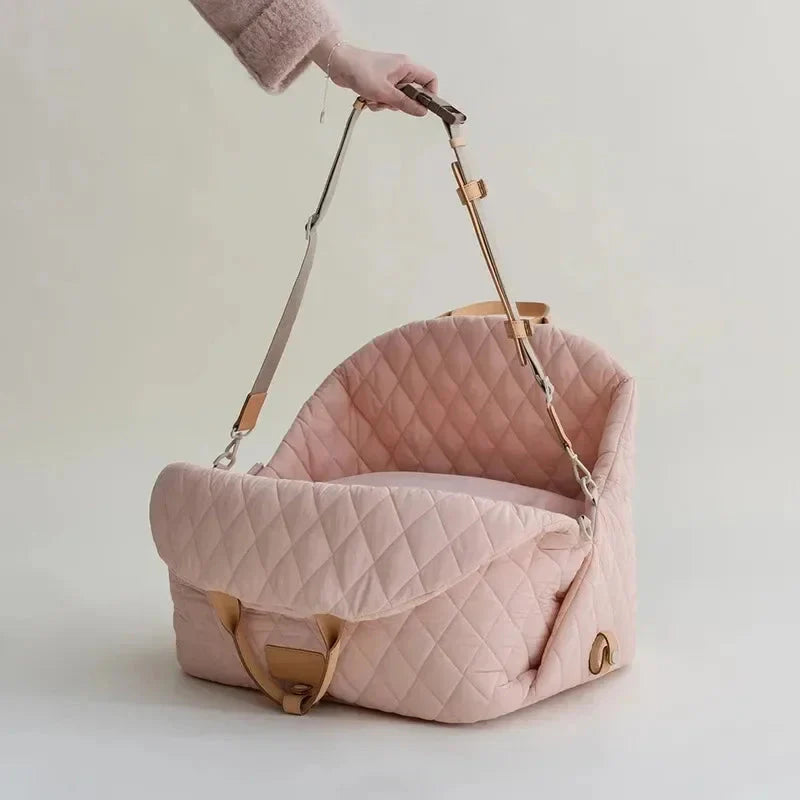 The Verona Luxe Carrier - Quilted Designer Pet Tote