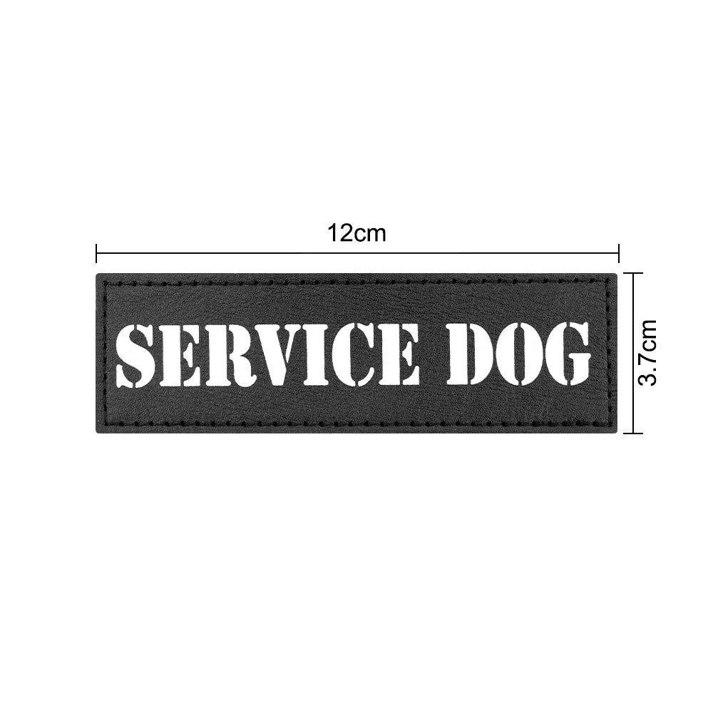 Embroidered Service Dog Patch — Removable Velcro ID Tag for Dog Vests, Harnesses & Tactical Gear