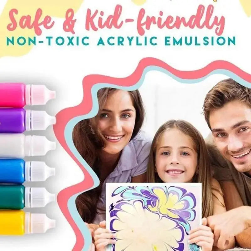 Water Marbling Paint Set – DIY Art Kit for Kids & Adults