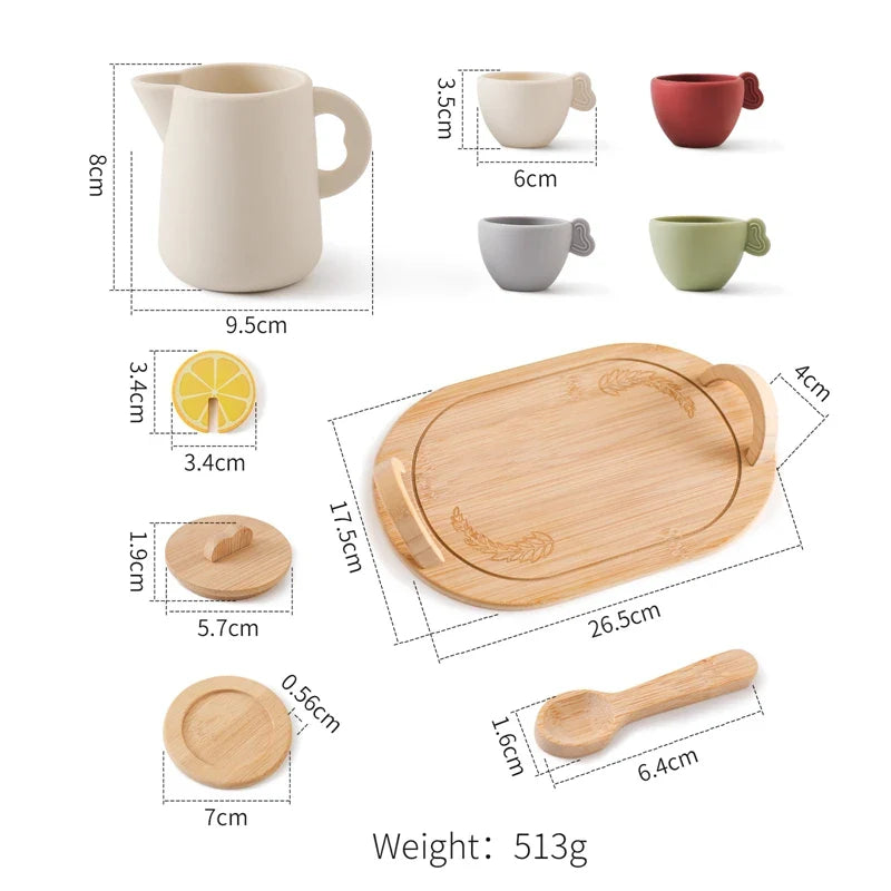 Wooden Objects Balance Board – Stacking & Threading Toy