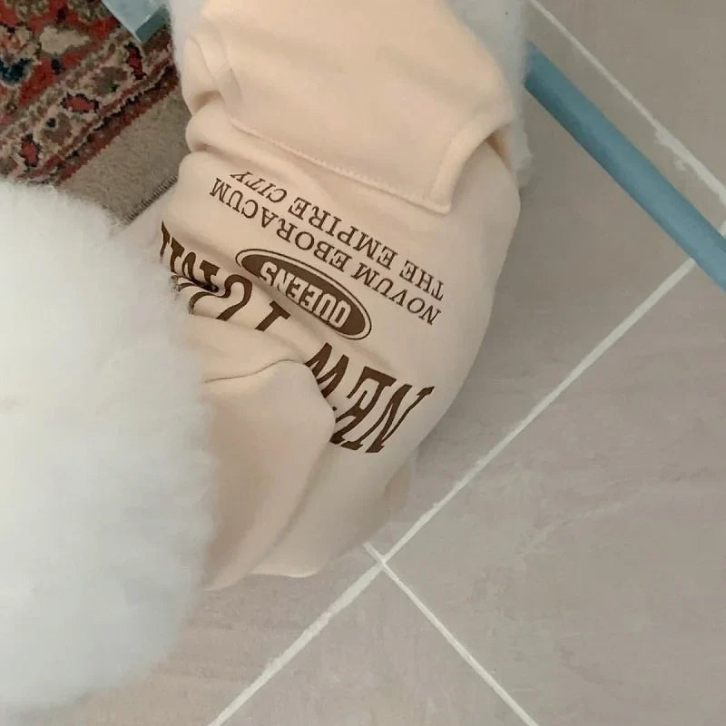 Letter Print Dog Hoodie