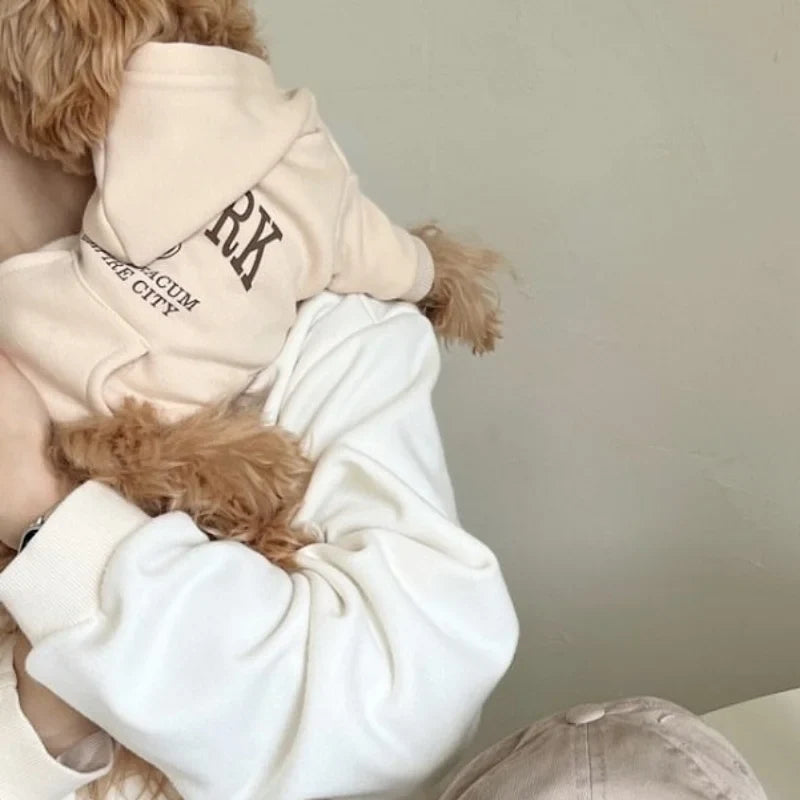 Letter Print Dog Hoodie