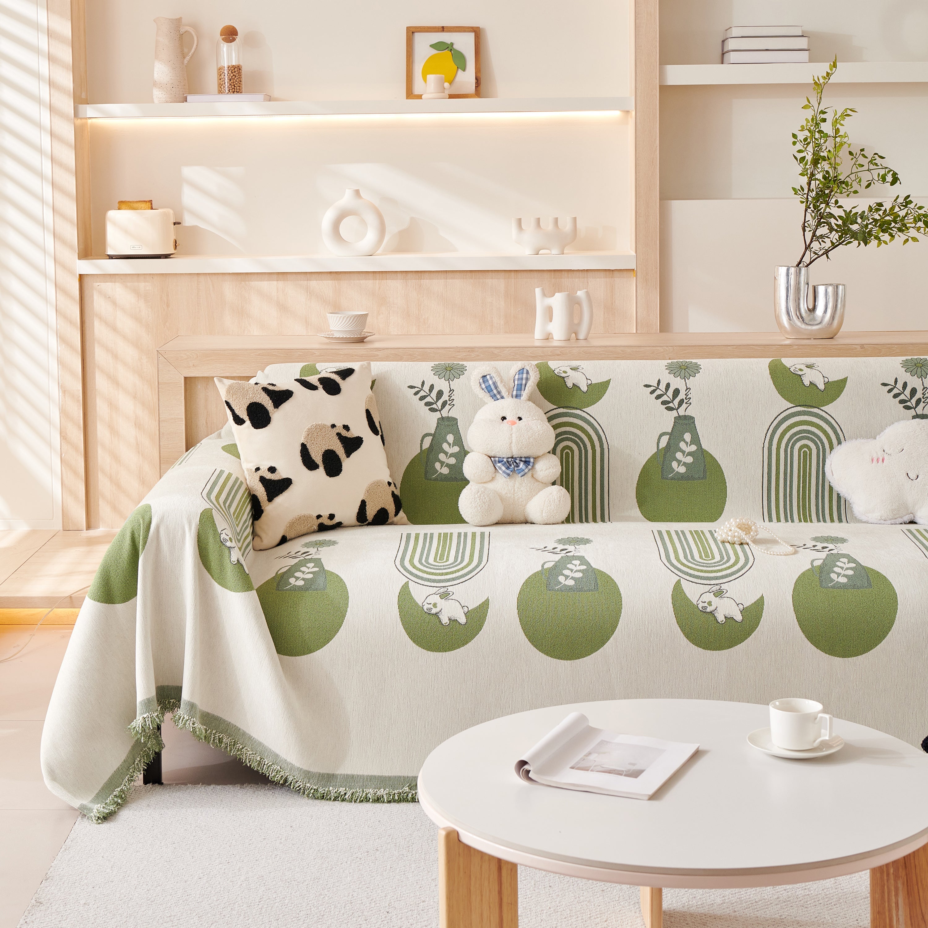 Decorative Throw Blankets for Couch Reversible Chenille Furniture Throw Covers for Sectional Sofa