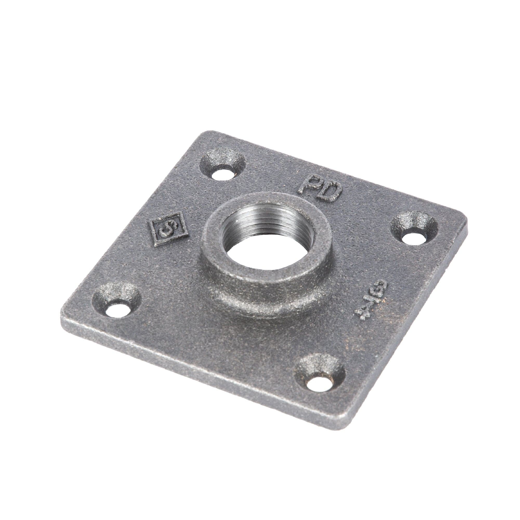 3/4 in. Black Square Floor Flange