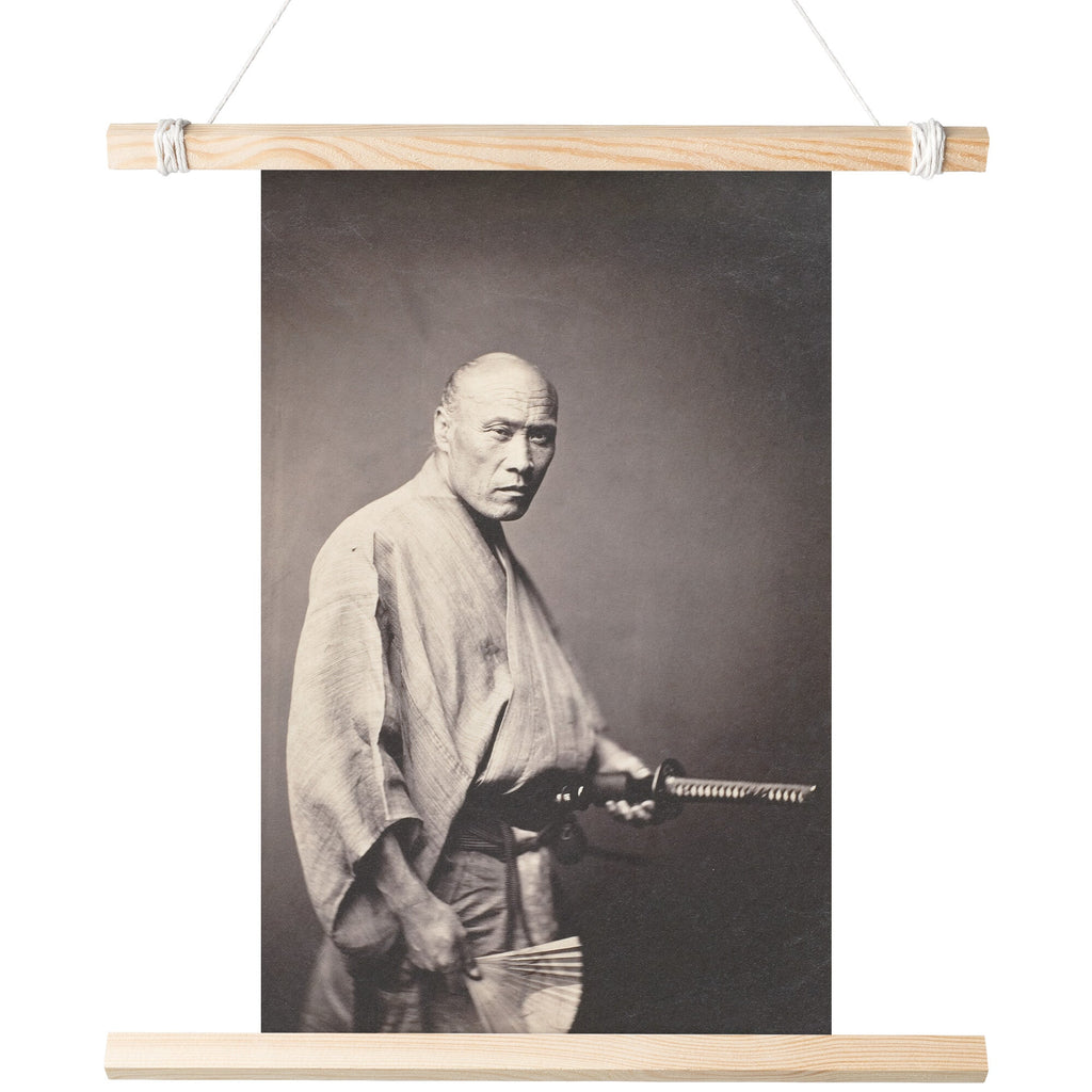 "Samurai, Yokohama" Photograph by Felice Beato Matte Poster