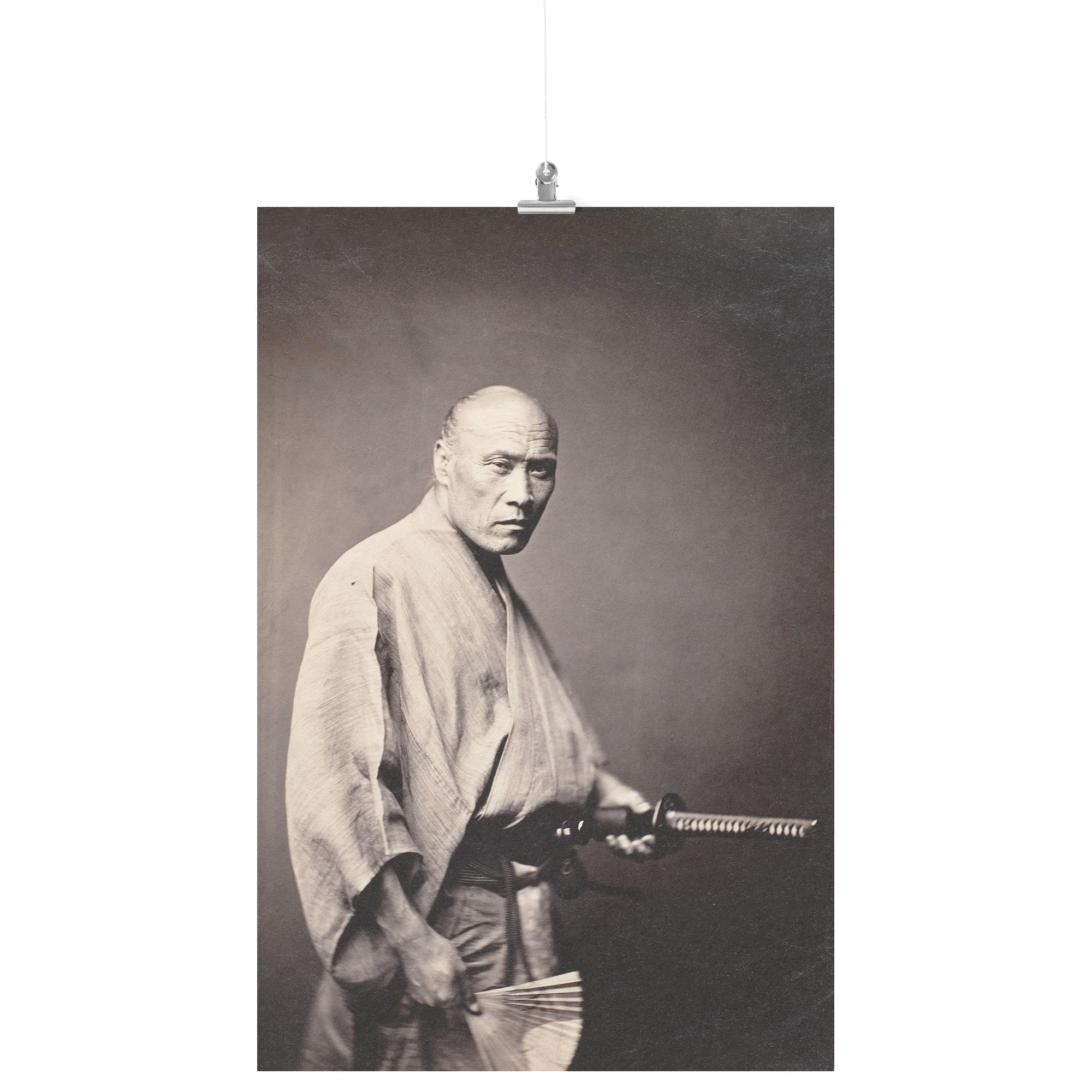 "Samurai, Yokohama" Photograph by Felice Beato Matte Poster