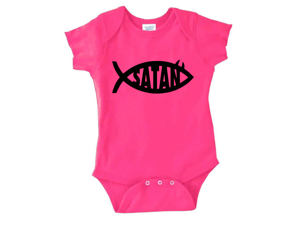 Satan Fish Childrens Bodysuit Newborn 24 Months Horror Halloween