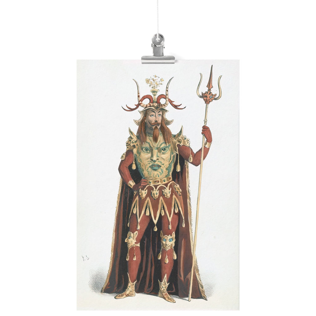 "The Devil" Vintage Costume Design by Paul Henrion Matte Poster