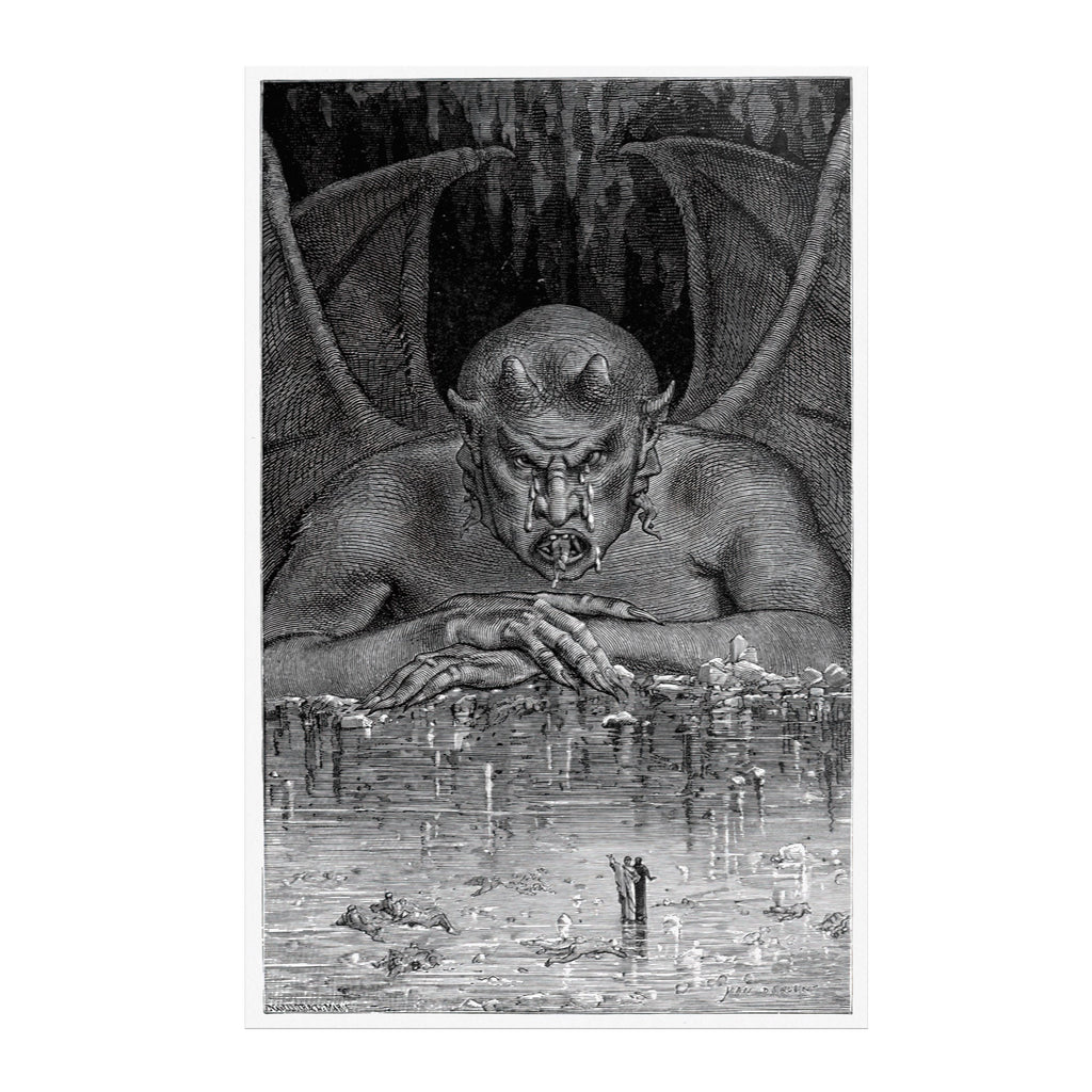 "Satan in the Frozen Lake" by Jean-Édouard Dargent Matte Poster