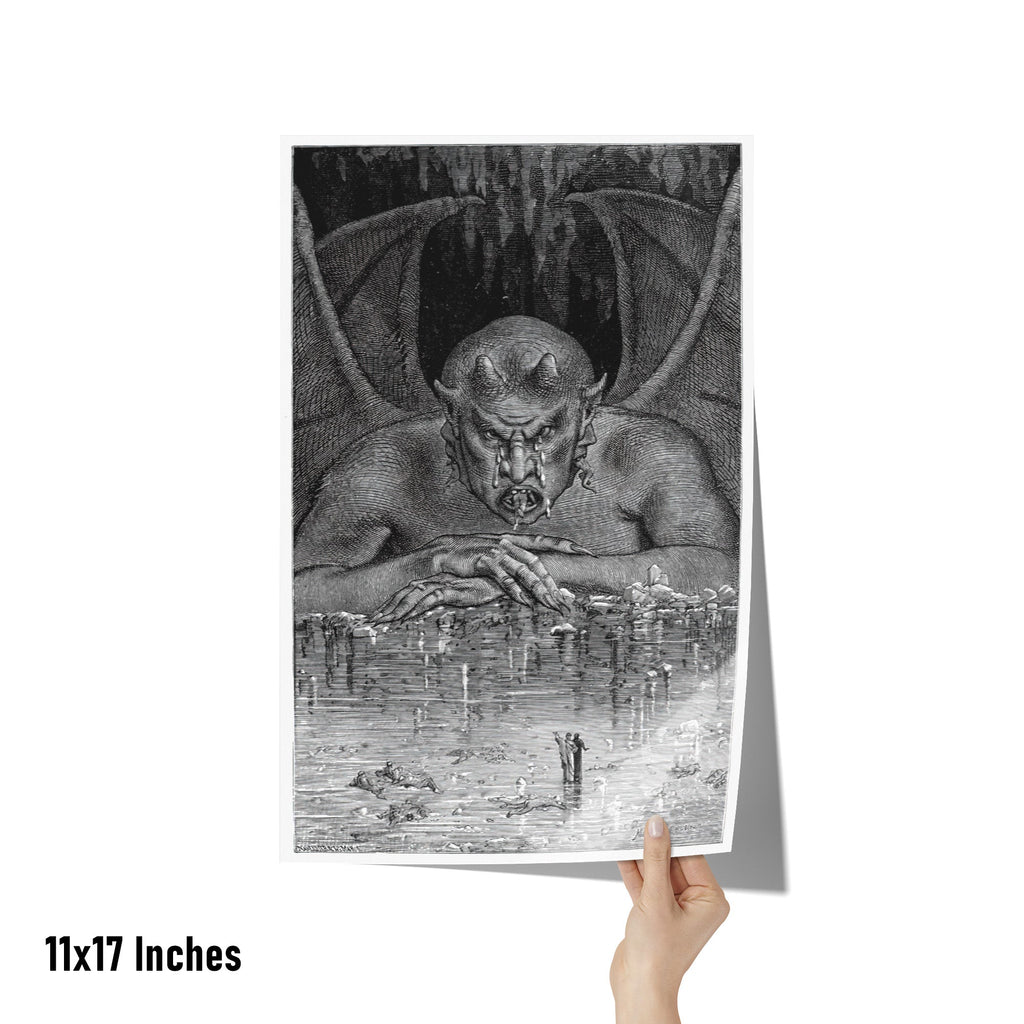 "Satan in the Frozen Lake" by Jean-Édouard Dargent Matte Poster
