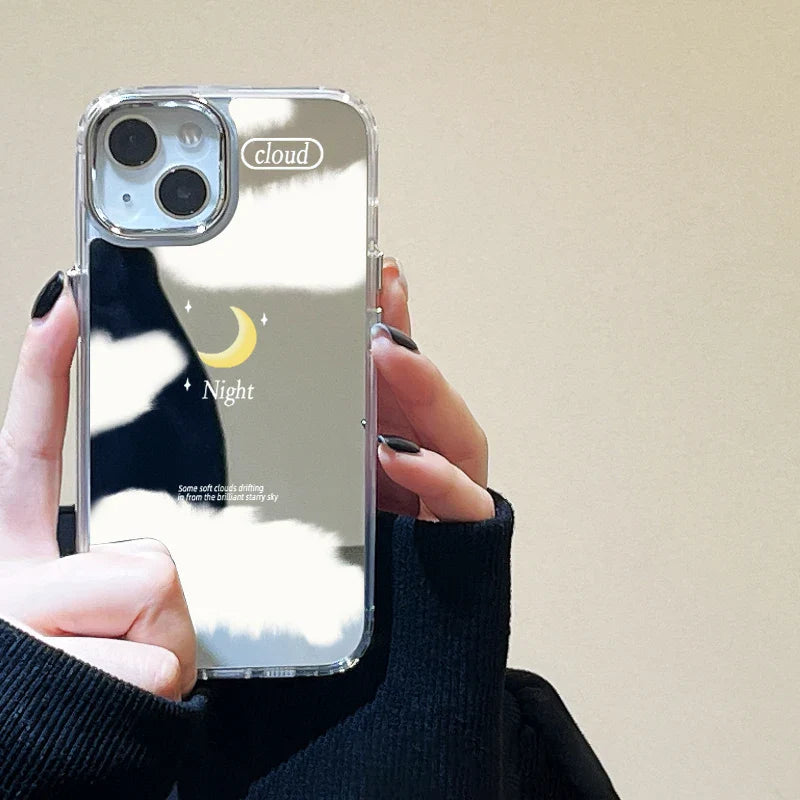 Moon Light Clouds Stars Mirror Phone Case