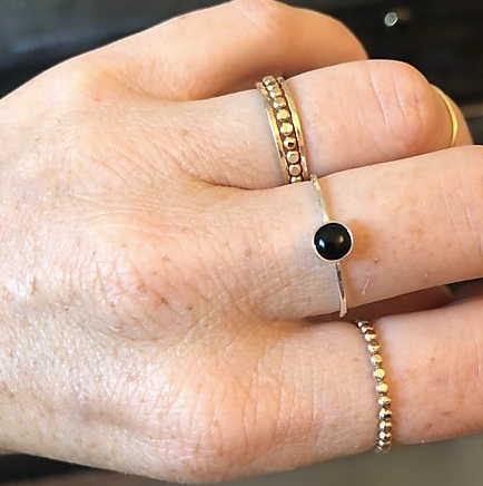ONYX 5MM GEMSTONE RING