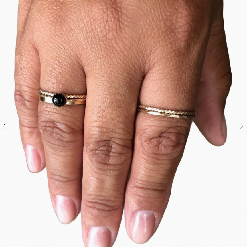 ONYX 5MM GEMSTONE RING