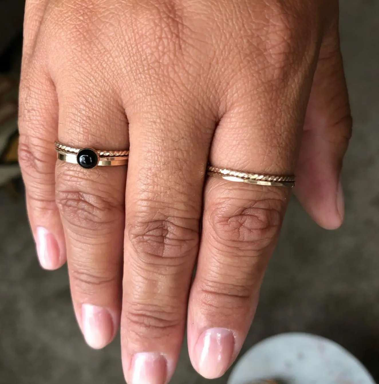 ONYX 5MM GEMSTONE RING