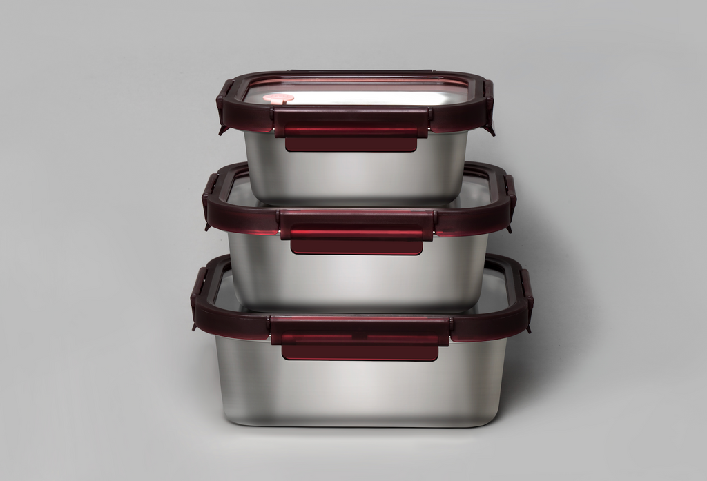 Multicolor Microwave Safe Stainless Steel Set
