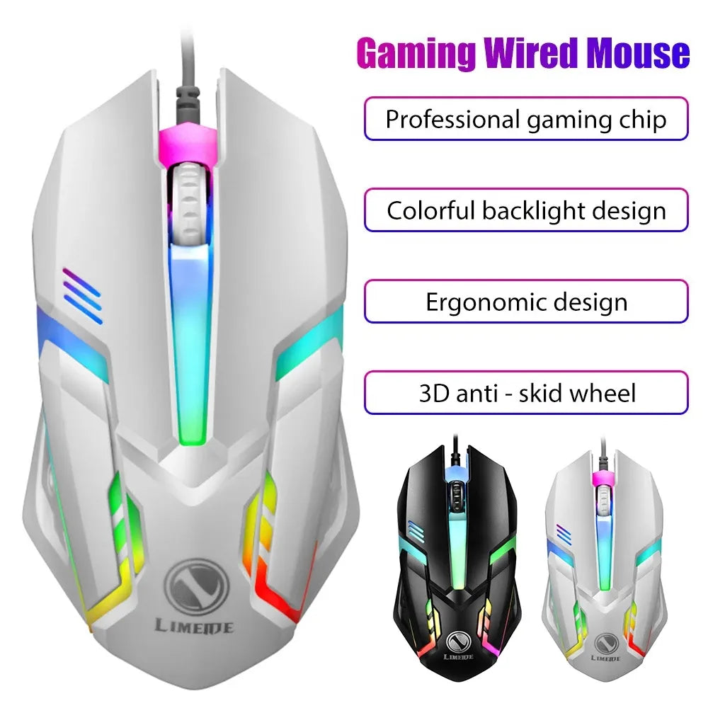 RGB Backlit Wired Gaming Mouse (Buy 1 Get 2 Free)
