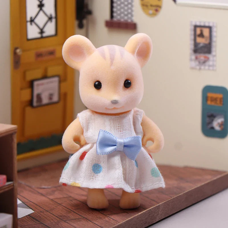 Miniature Dollhouse Rabbit Family Critters – DIY Playset for Kids