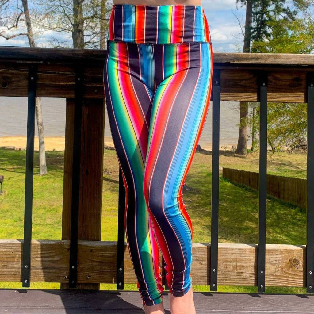 Serape High-Waisted Activewear Leggings [Sizes S & 3X Remaining]